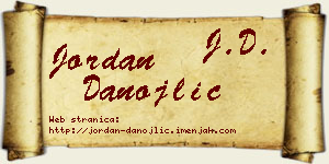 Jordan Danojlić vizit kartica